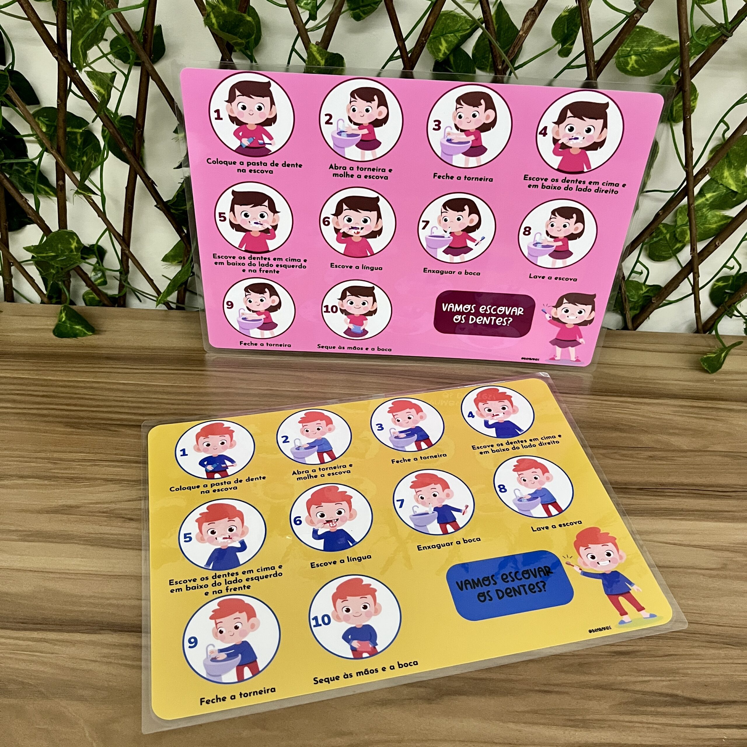 PRANCHA EDUCATIVA – ESCOVANDO OS DENTES