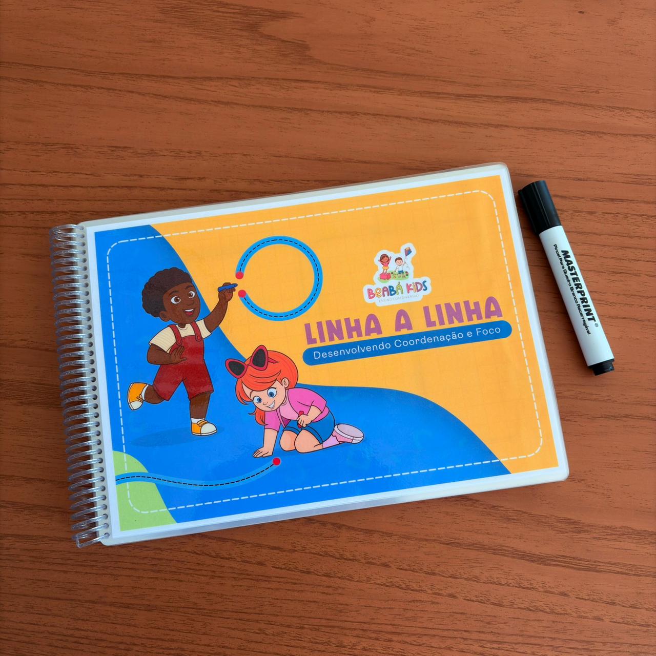 LINHA A LINHA – COORDENAÇÃO E FOCO + 2 CANETAS APAGÁVEIS